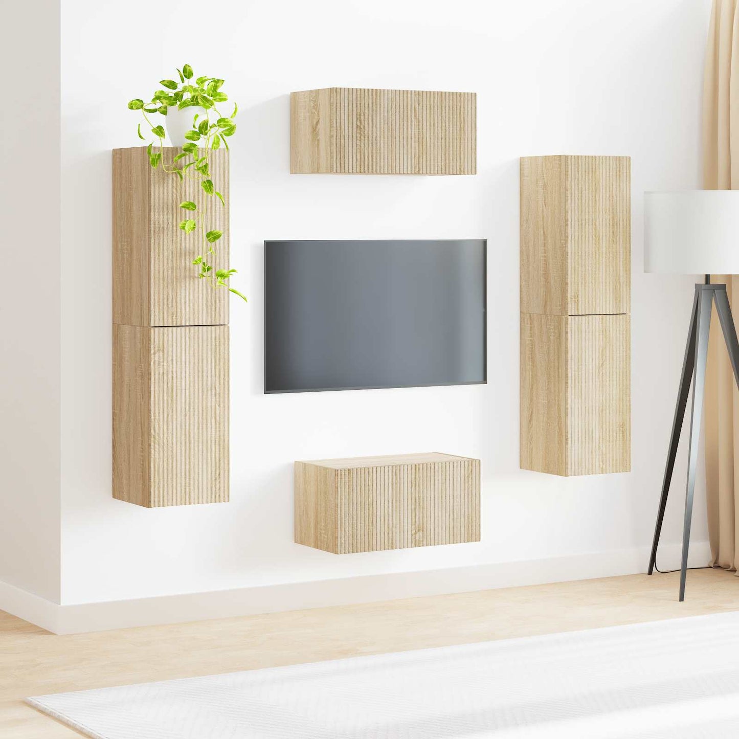 TV-Schrankset 6 pcs Sonoma-Eiche Holzwerkstoff