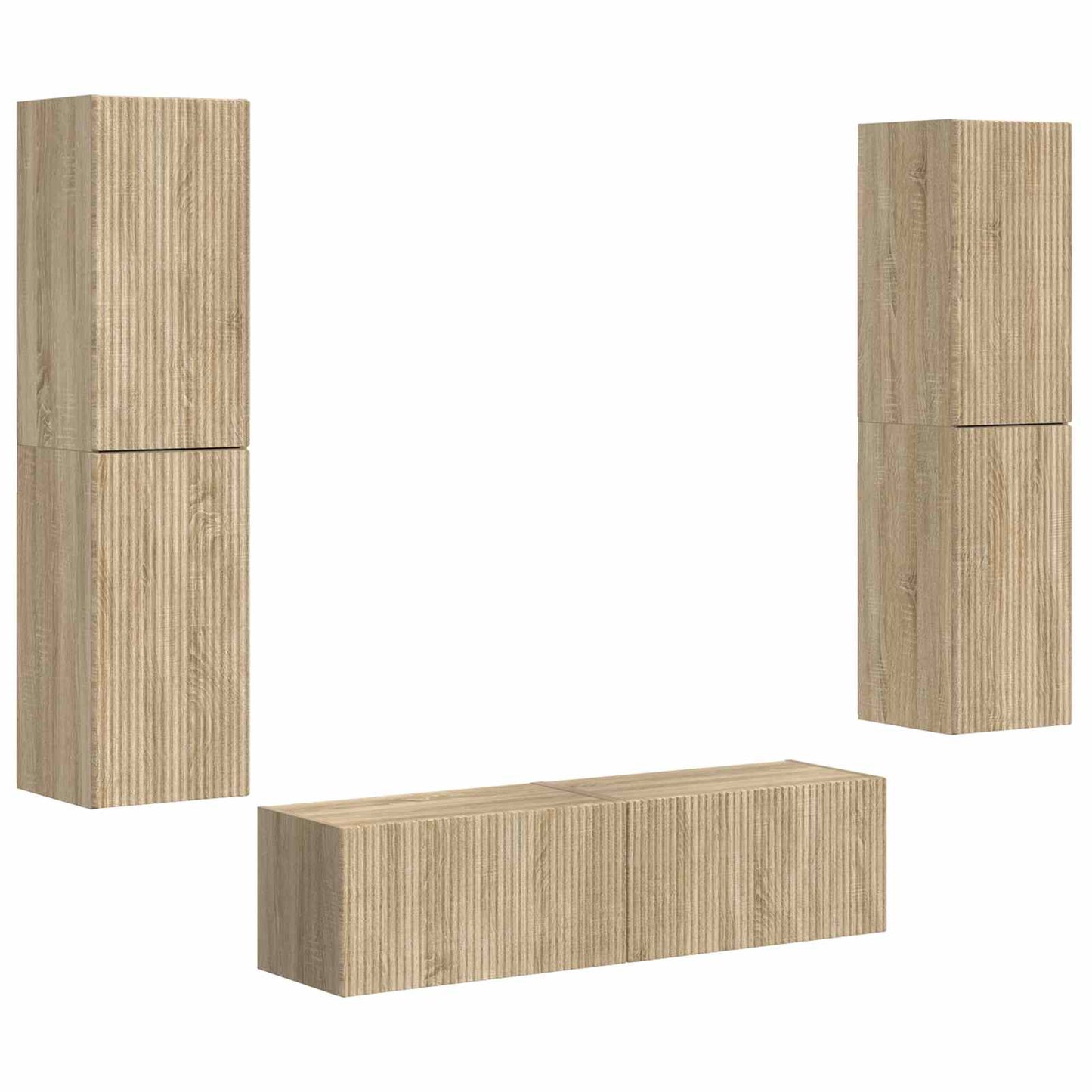 TV-Schrankset 6 pcs Sonoma-Eiche Holzwerkstoff