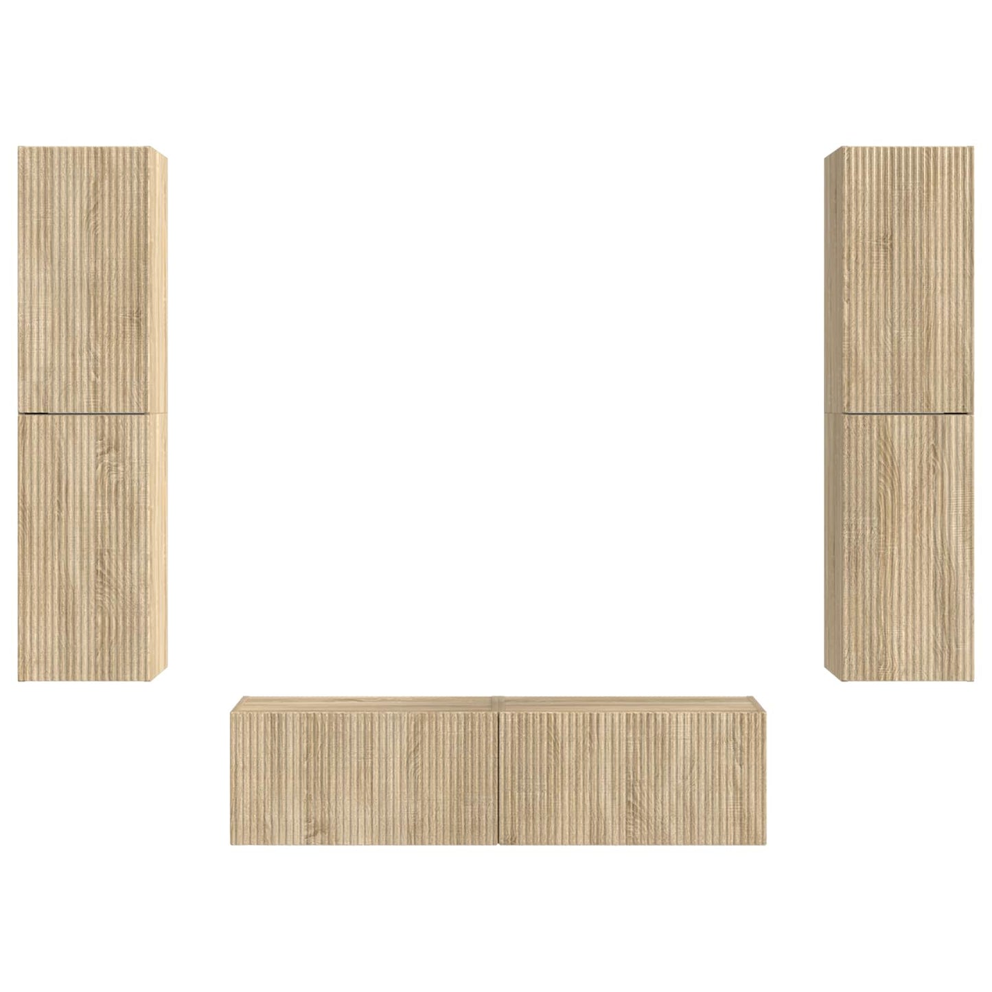 TV-Schrankset 6 pcs Sonoma-Eiche Holzwerkstoff
