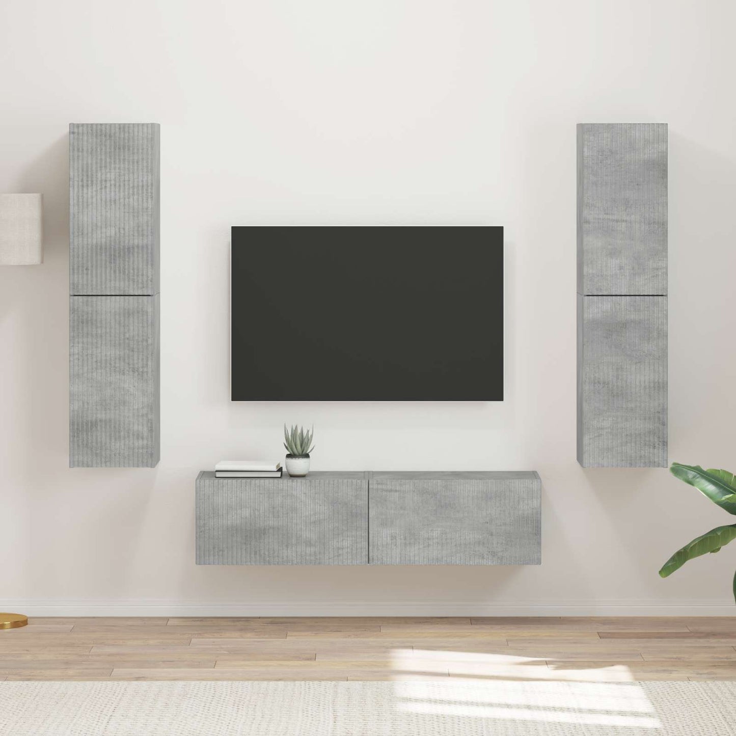TV-Schrankset 6 pcs Beton Grau Holzwerkstoff