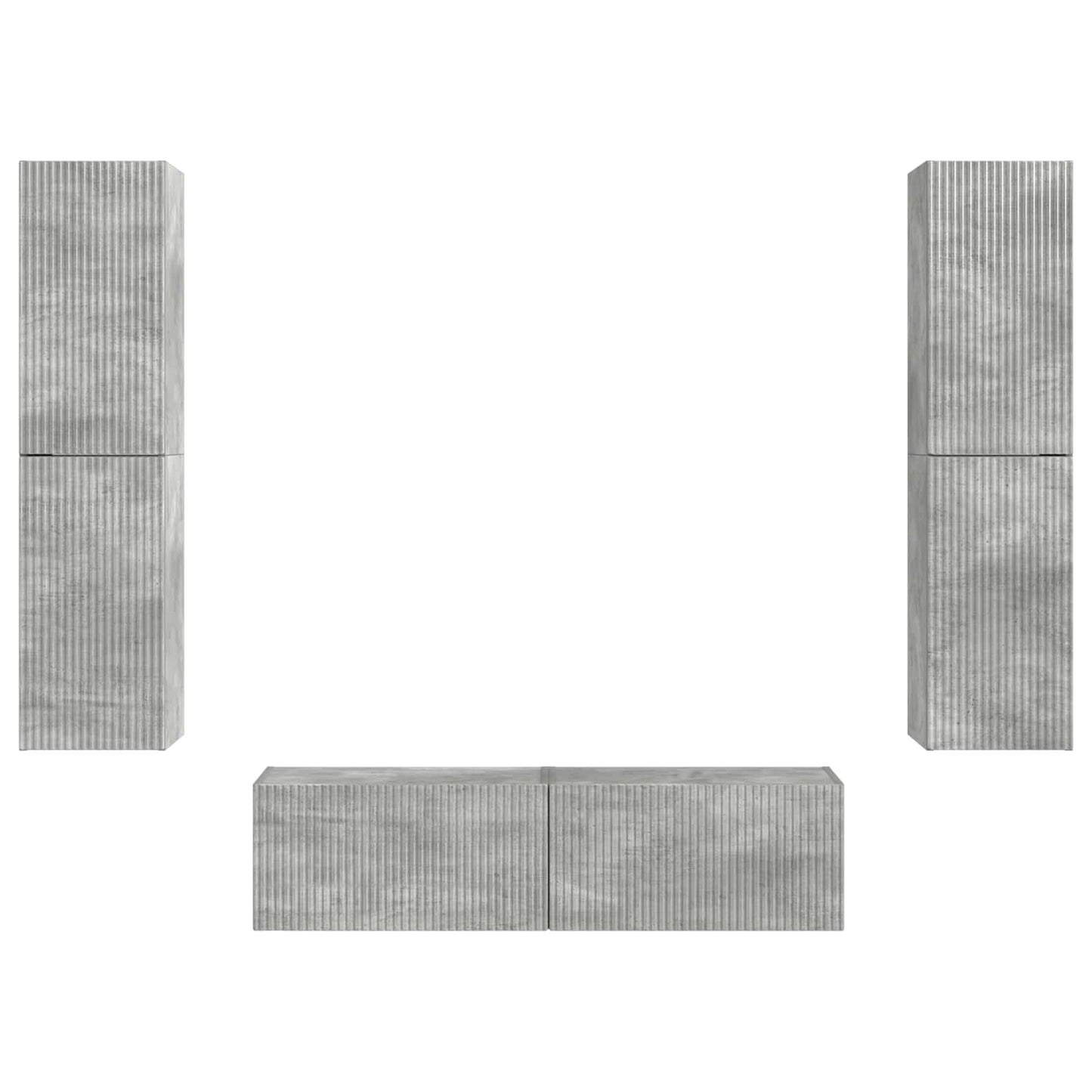 TV-Schrankset 6 pcs Beton Grau Holzwerkstoff
