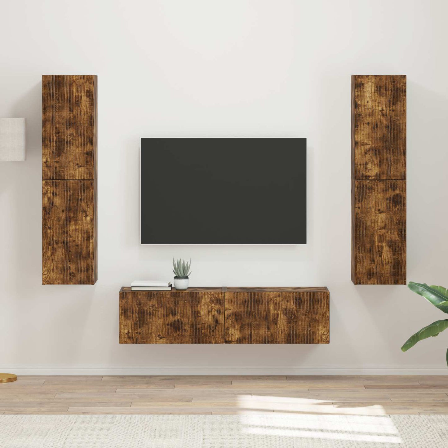 TV-Schrankset 6 pcs Geräucherte Eiche Holzwerkstoff