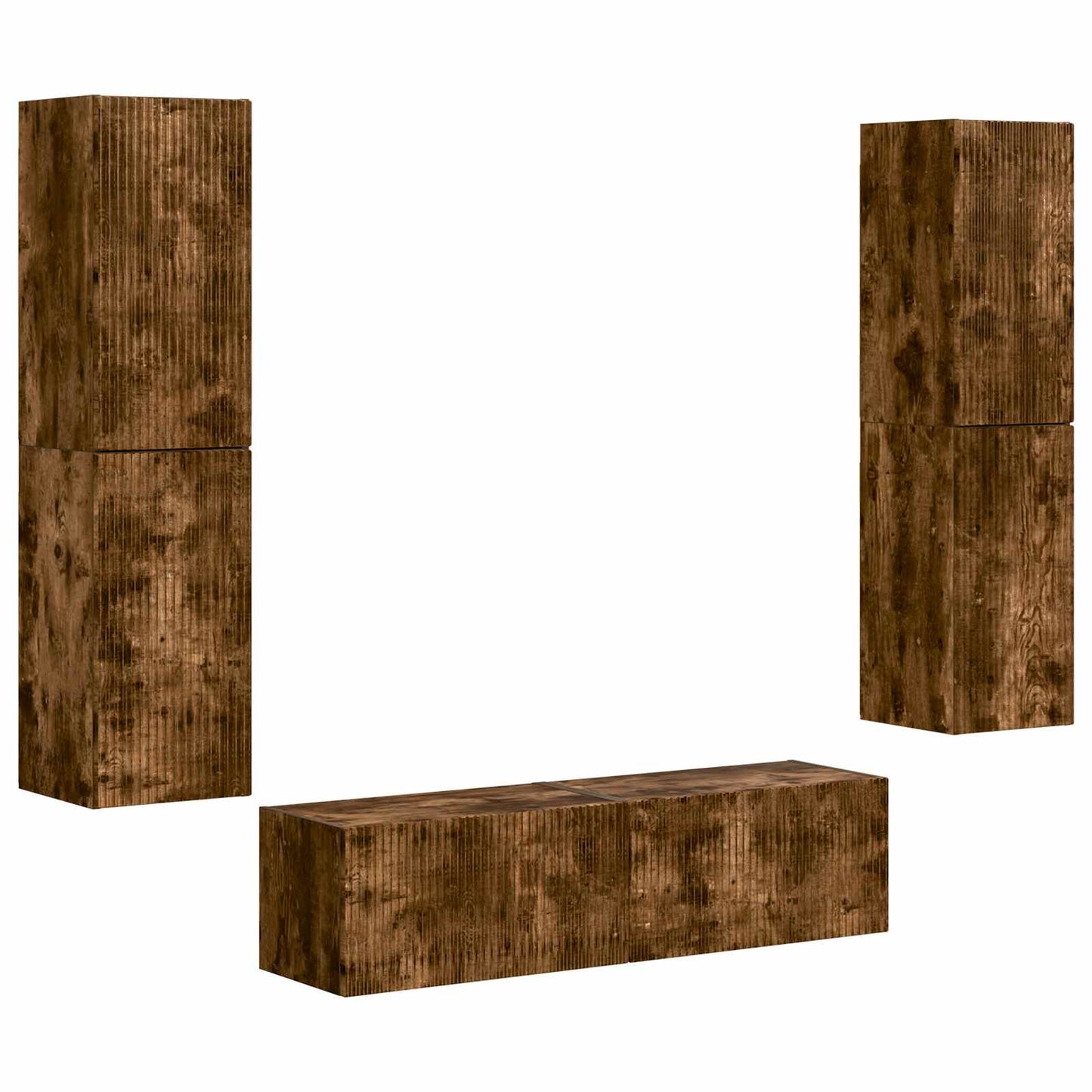 TV-Schrankset 6 pcs Geräucherte Eiche Holzwerkstoff