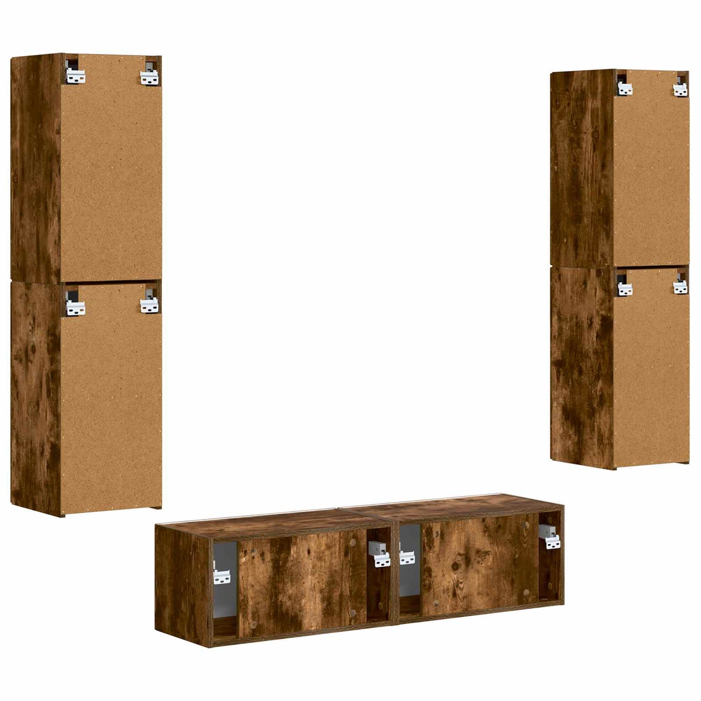 TV-Schrankset 6 pcs Geräucherte Eiche Holzwerkstoff