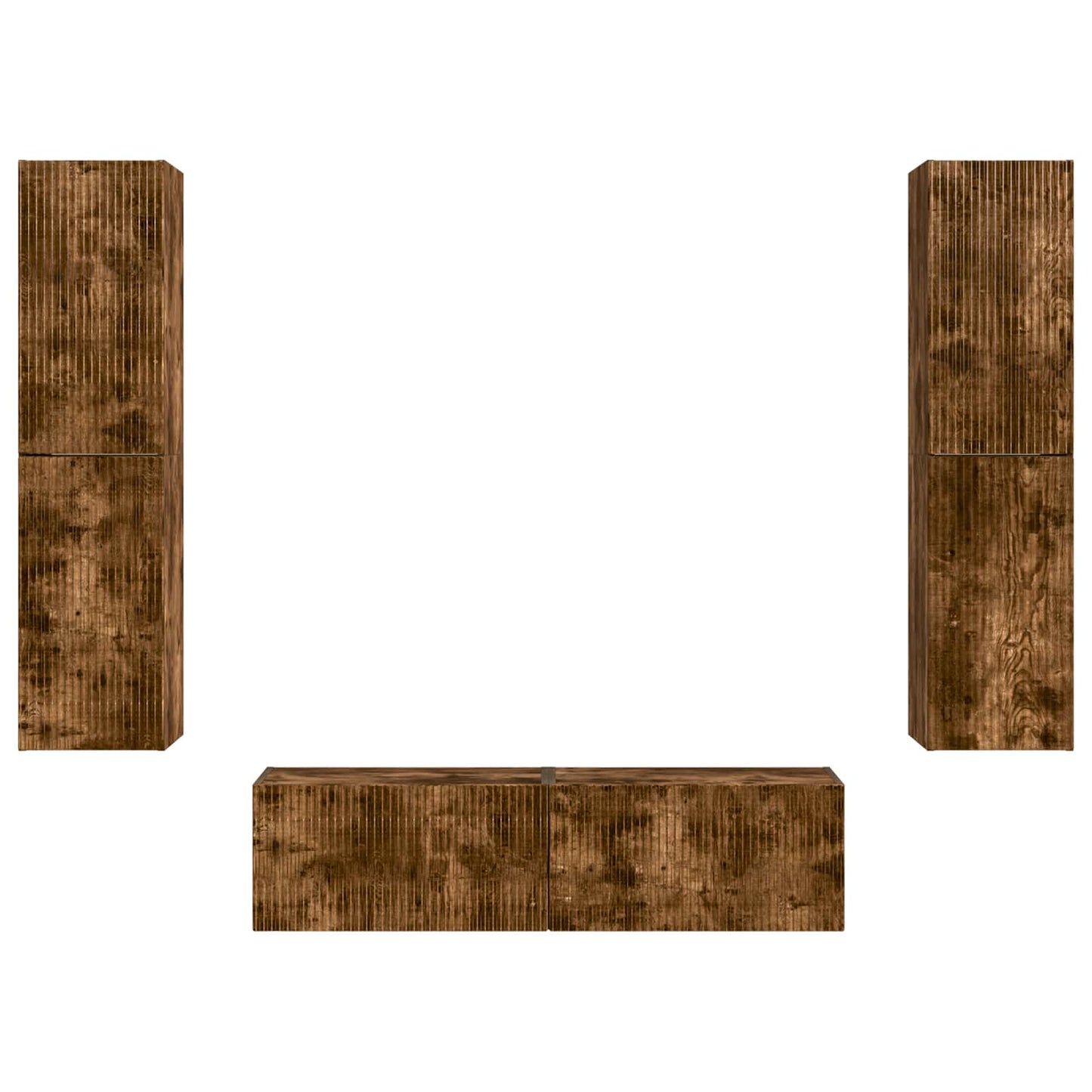 TV-Schrankset 6 pcs Geräucherte Eiche Holzwerkstoff