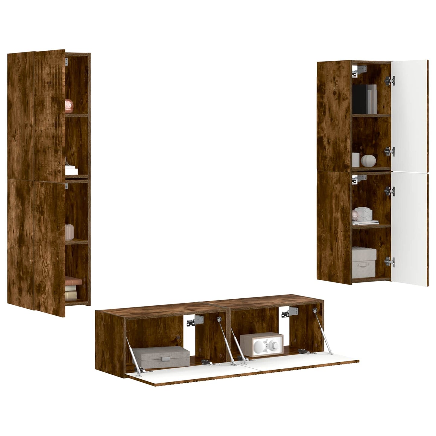 TV-Schrankset 6 pcs Geräucherte Eiche Holzwerkstoff