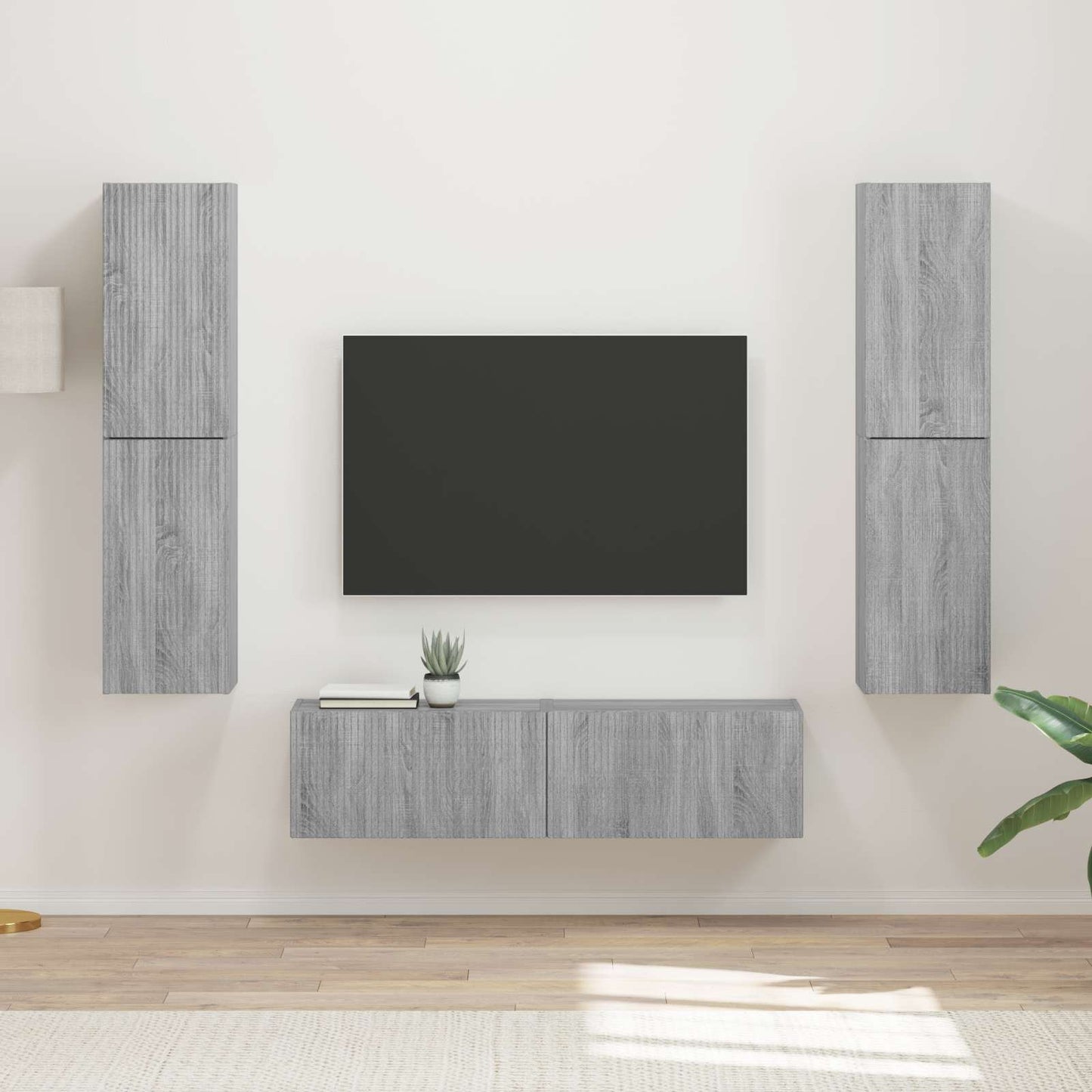 TV-Schrankset 6 pcs Graues Sonoma Holzwerkstoff