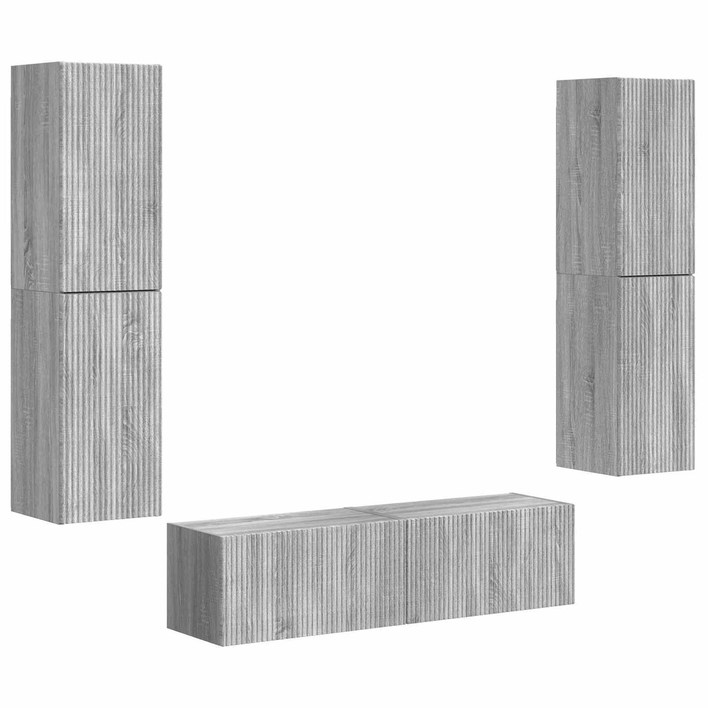 TV-Schrankset 6 pcs Graues Sonoma Holzwerkstoff