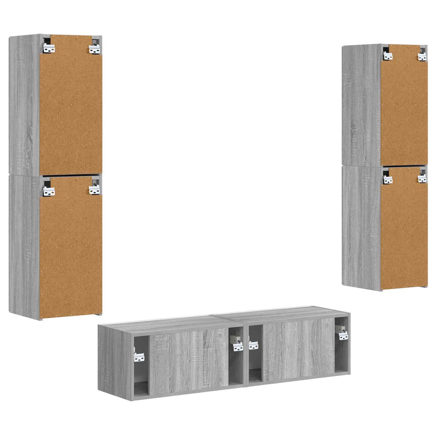 TV-Schrankset 6 pcs Graues Sonoma Holzwerkstoff