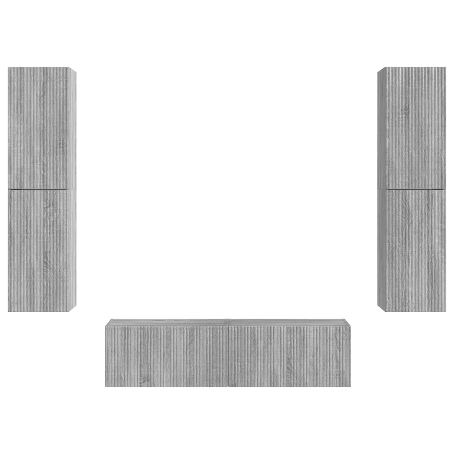 TV-Schrankset 6 pcs Graues Sonoma Holzwerkstoff