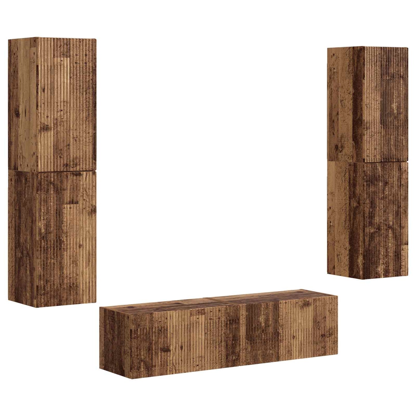 TV-Schrankset 6 pcs Altholz Holzwerkstoff