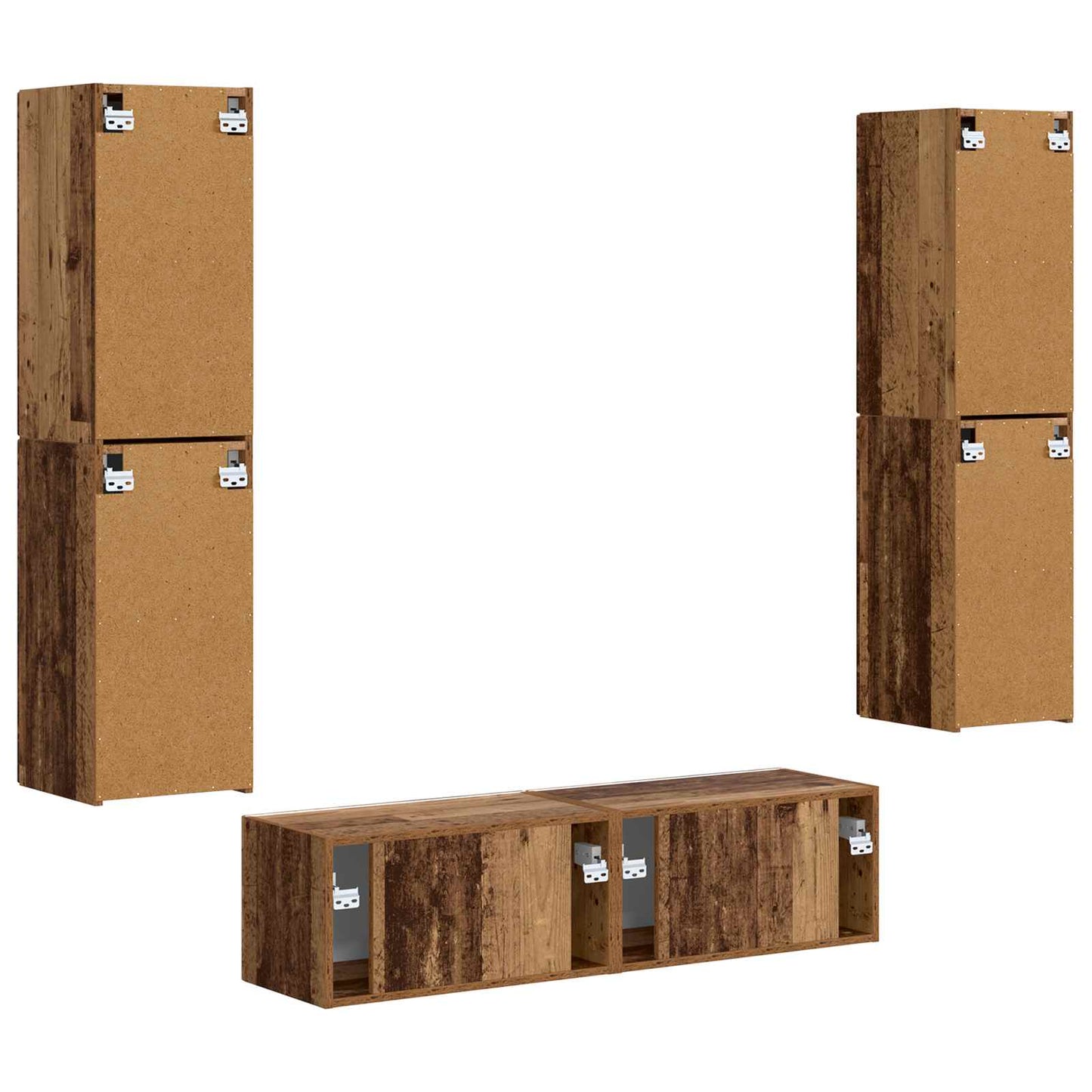 TV-Schrankset 6 pcs Altholz Holzwerkstoff