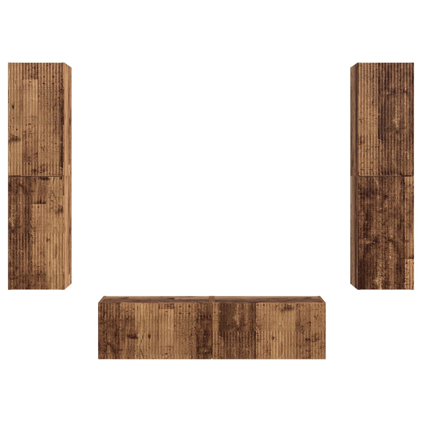 TV-Schrankset 6 pcs Altholz Holzwerkstoff