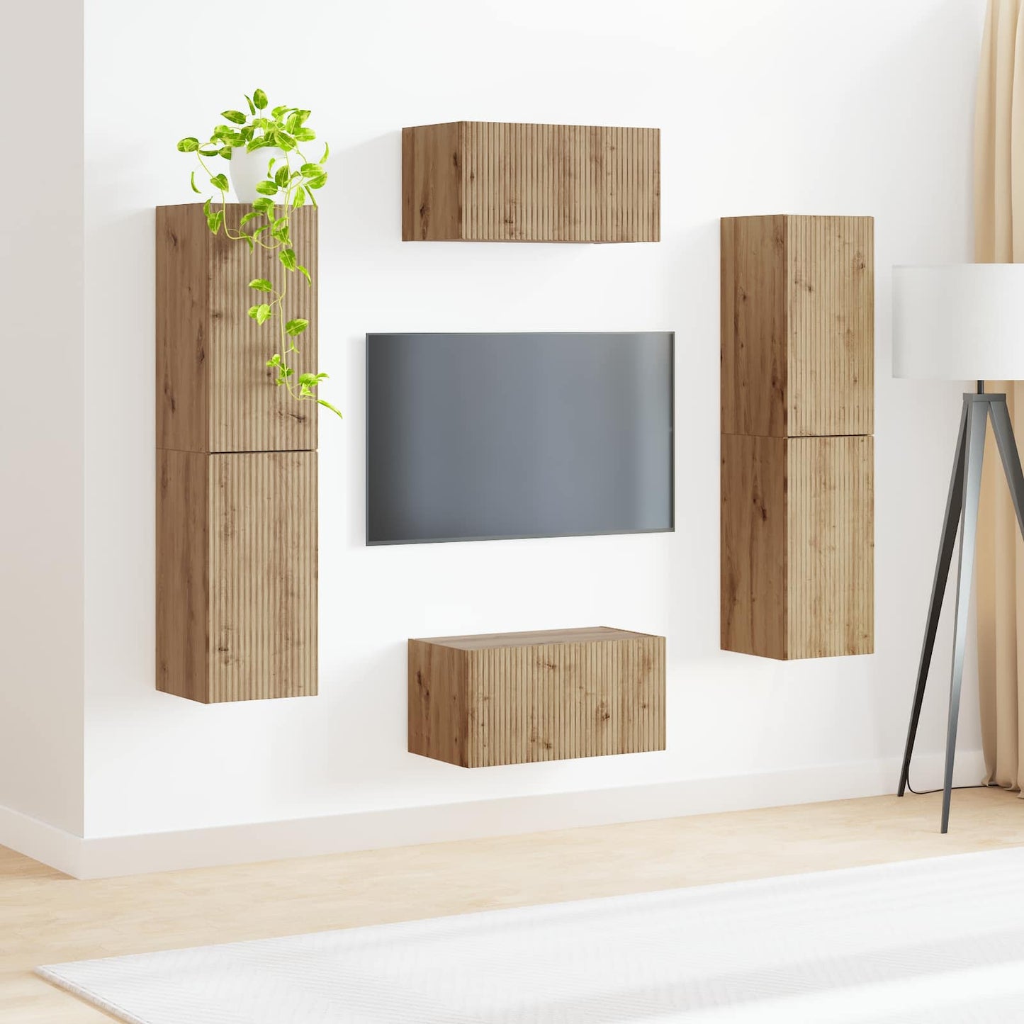 TV-Schrankset 6 pcs Artisan-Eiche Holzwerkstoff