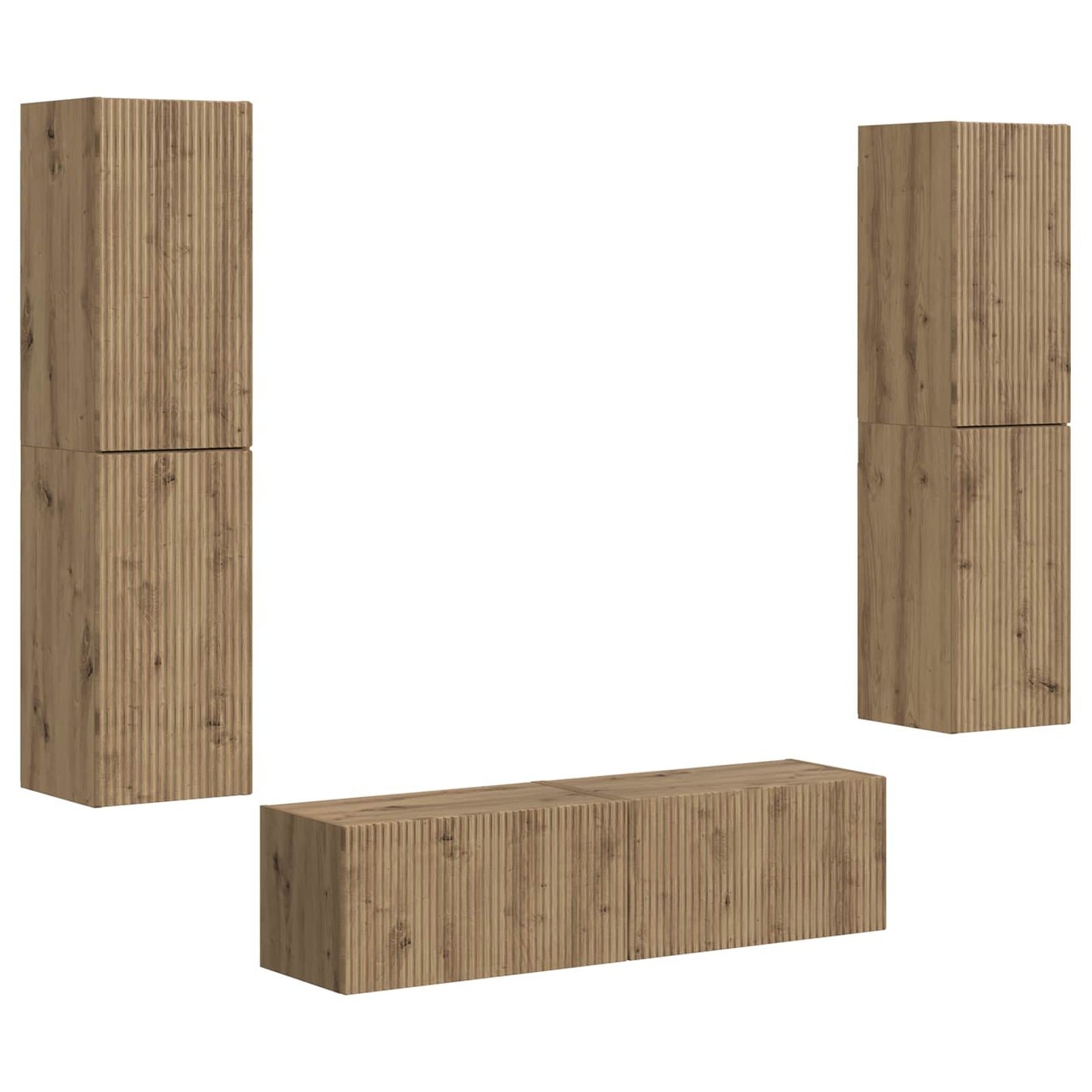 TV-Schrankset 6 pcs Artisan-Eiche Holzwerkstoff