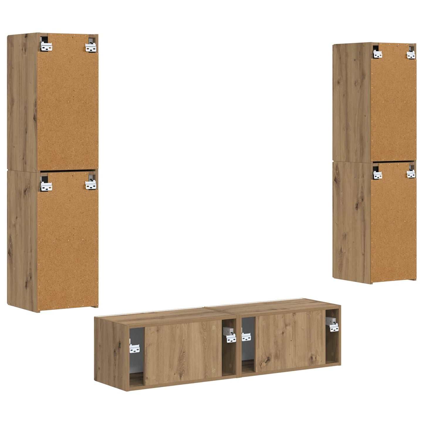 TV-Schrankset 6 pcs Artisan-Eiche Holzwerkstoff