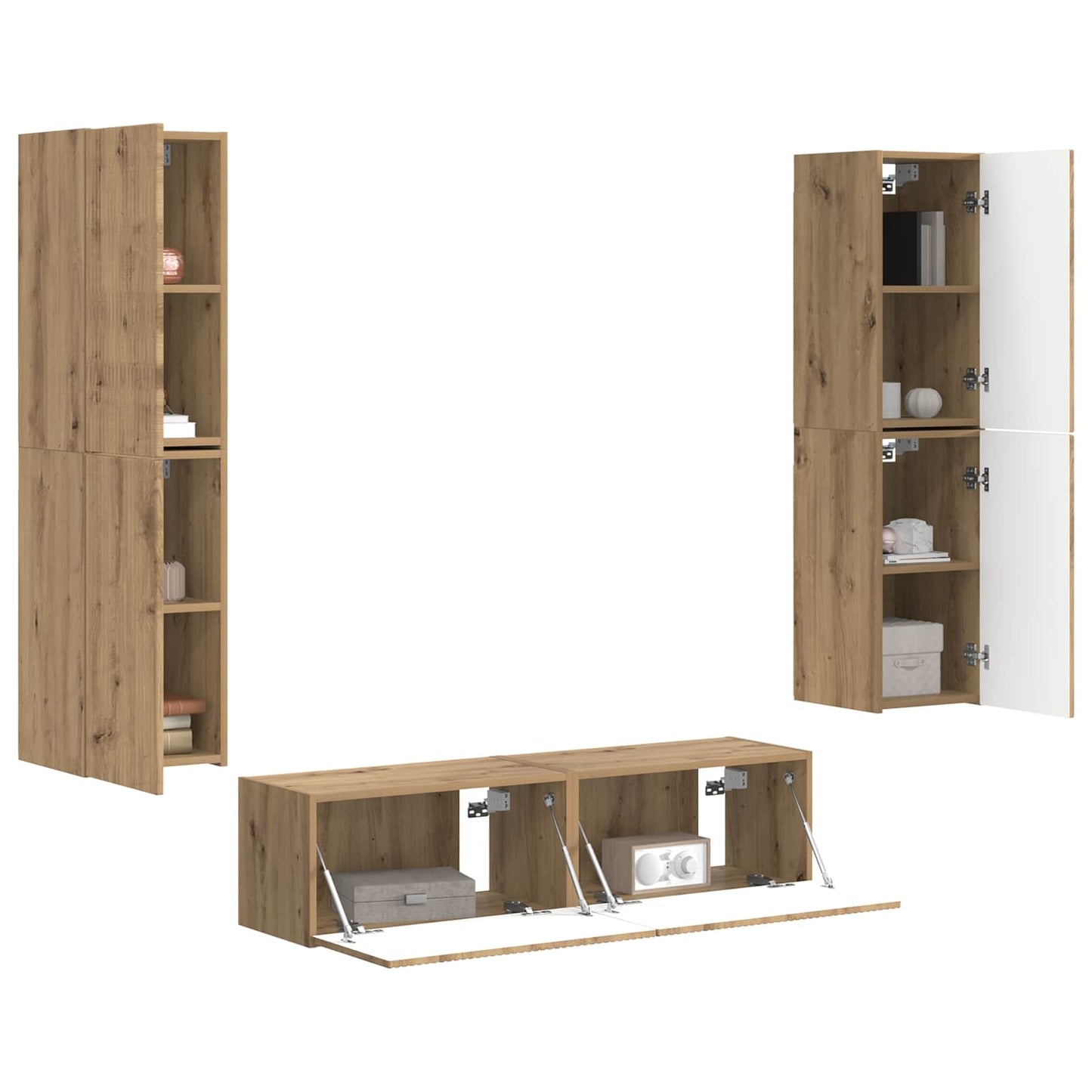 TV-Schrankset 6 pcs Artisan-Eiche Holzwerkstoff