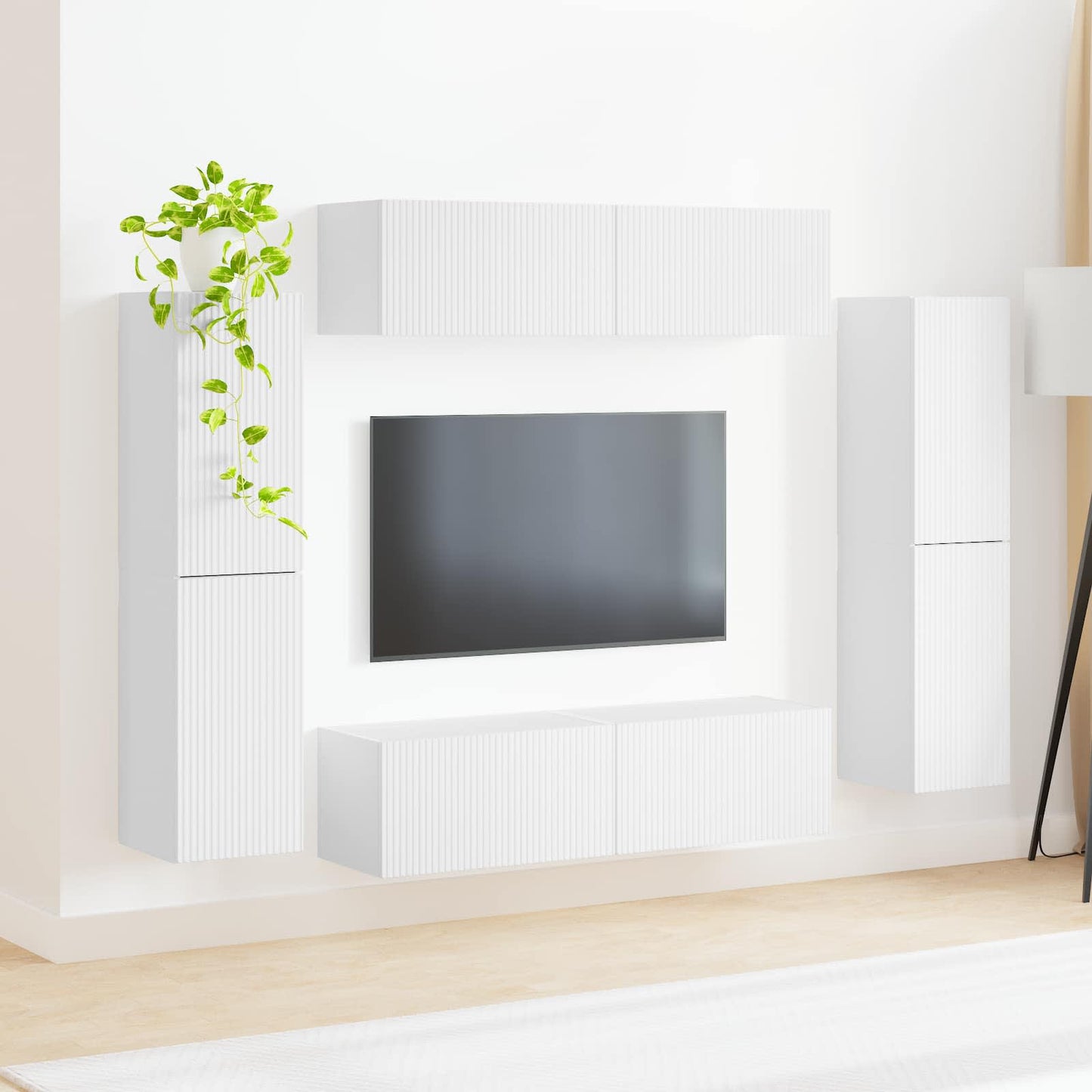TV-Schrankset 8 pcs Weiß Holzwerkstoff