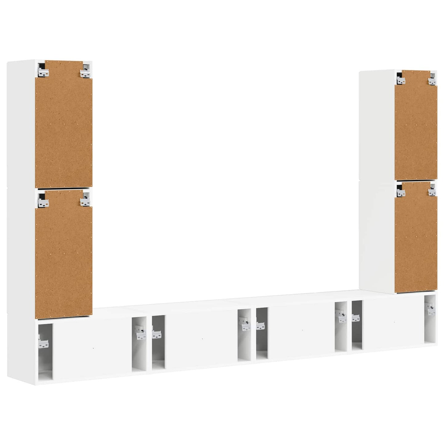 TV-Schrankset 8 pcs Weiß Holzwerkstoff