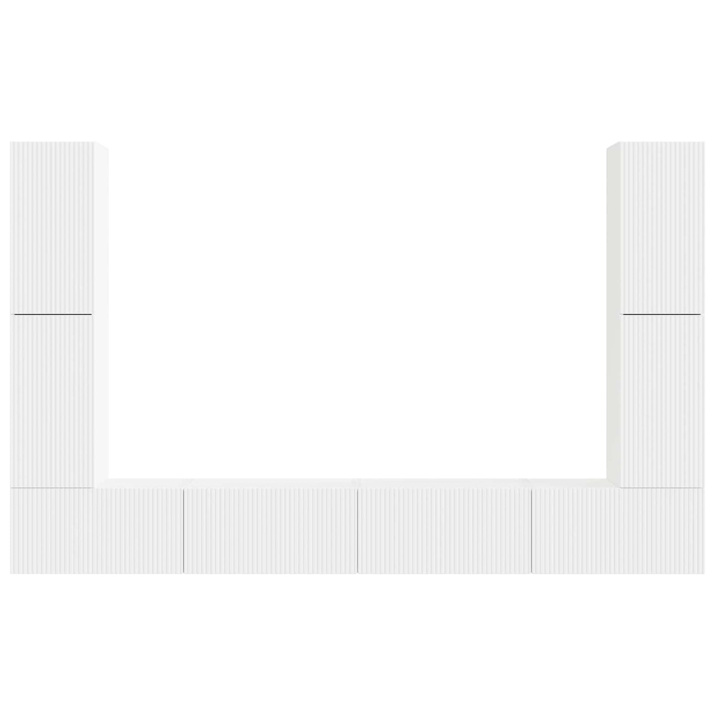 TV-Schrankset 8 pcs Weiß Holzwerkstoff