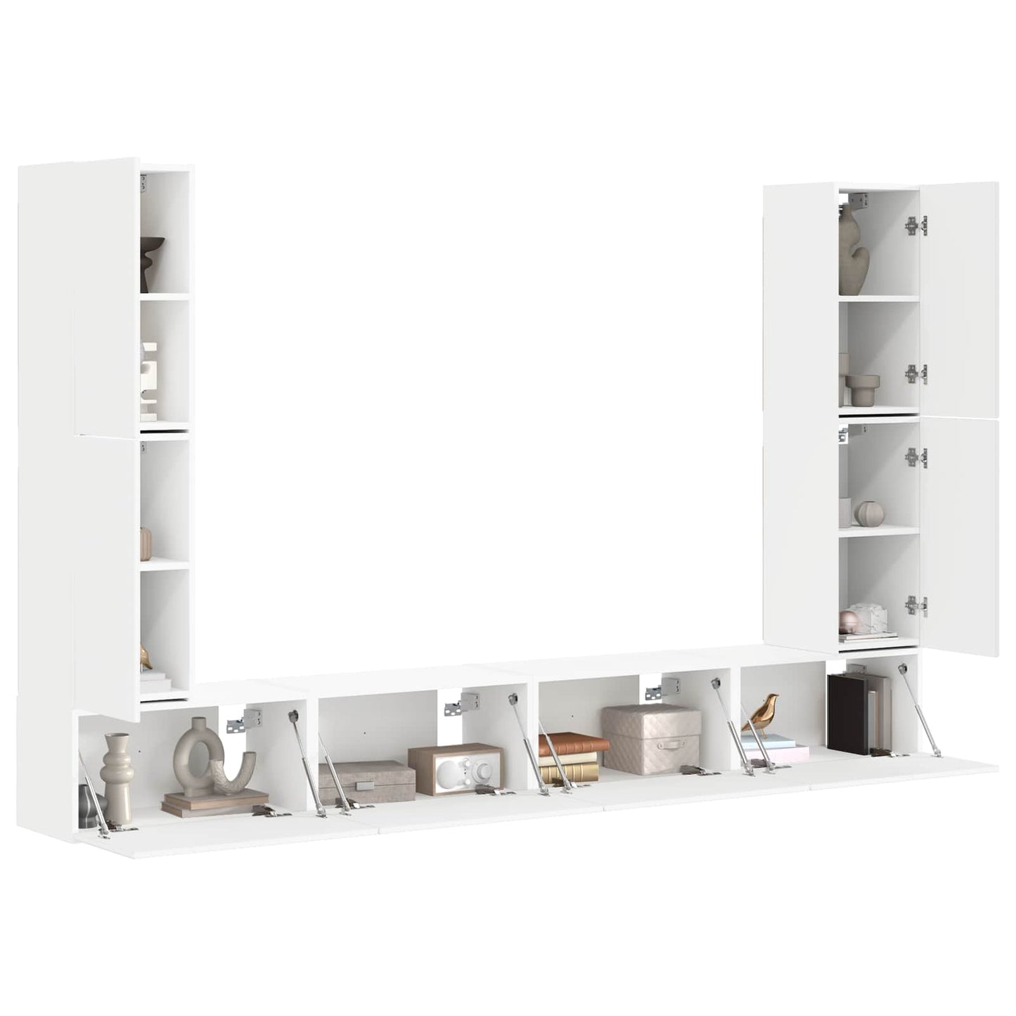 TV-Schrankset 8 pcs Weiß Holzwerkstoff