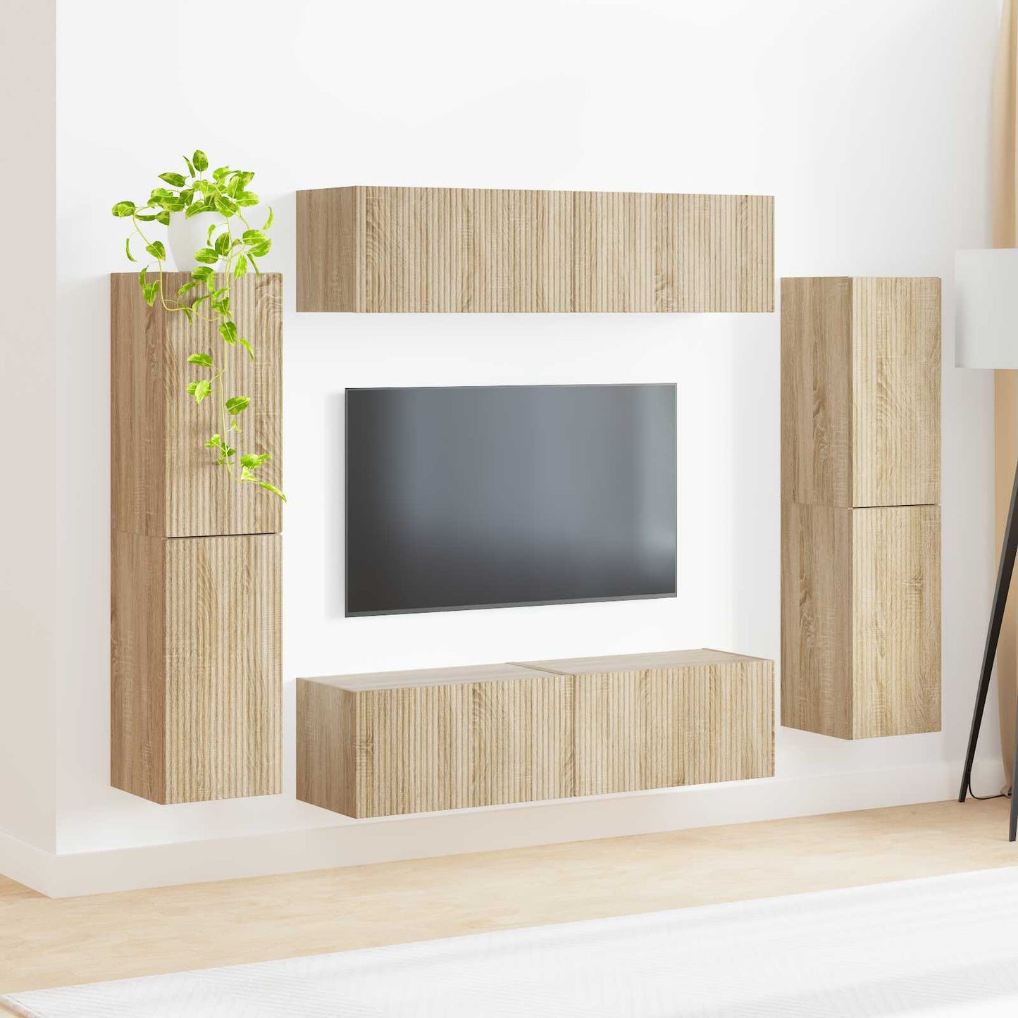 TV-Schrankset 8 pcs Sonoma-Eiche Holzwerkstoff