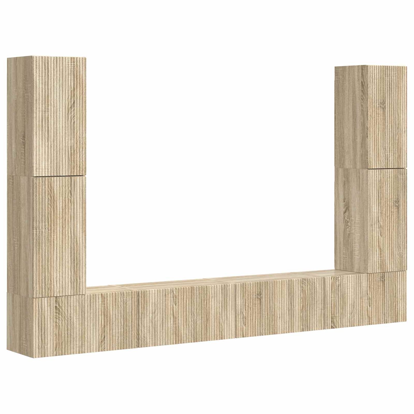 TV-Schrankset 8 pcs Sonoma-Eiche Holzwerkstoff