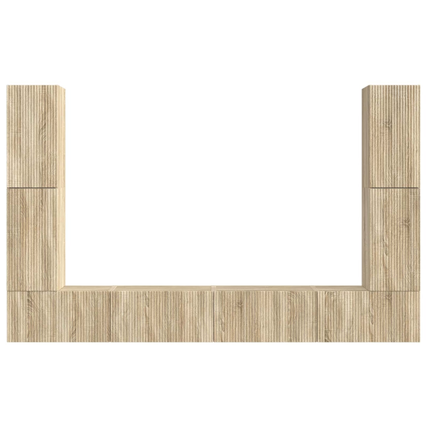 TV-Schrankset 8 pcs Sonoma-Eiche Holzwerkstoff