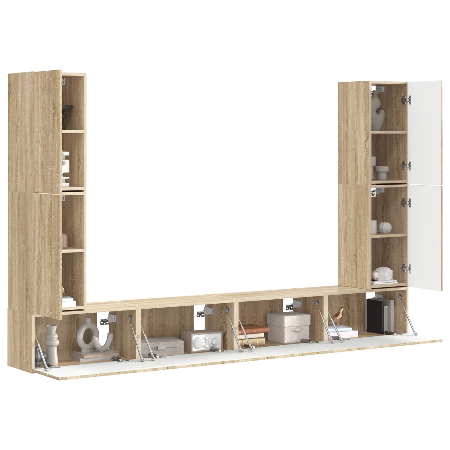 TV-Schrankset 8 pcs Sonoma-Eiche Holzwerkstoff