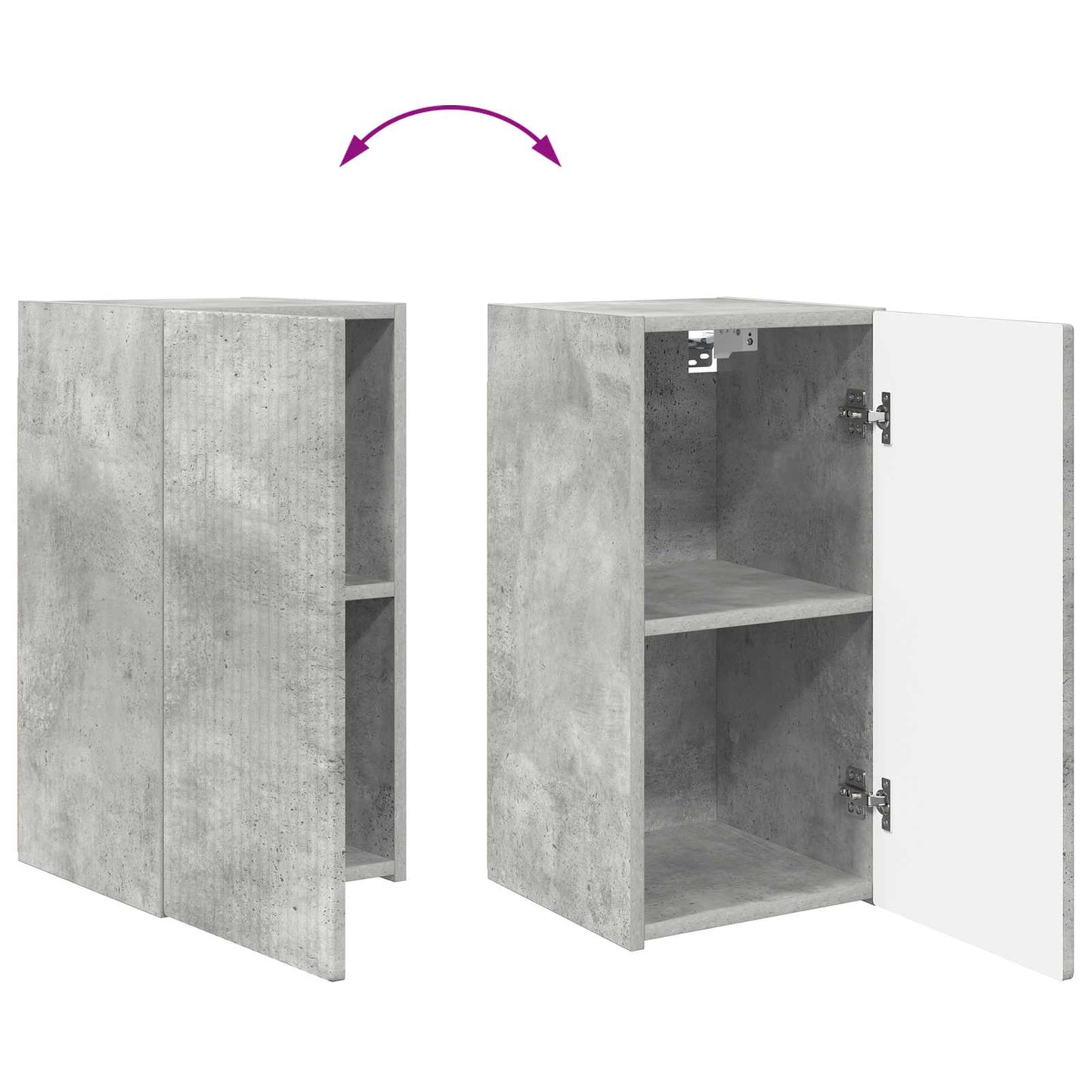 TV-Schrankset 8 pcs Beton Grau Holzwerkstoff
