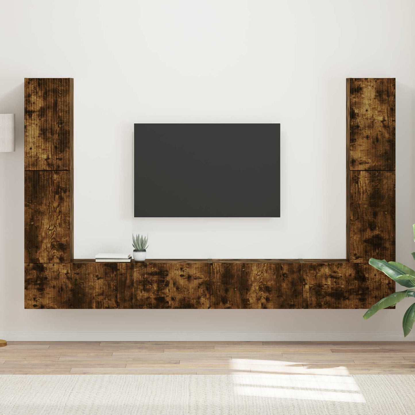 TV-Schrankset 8 pcs Geräucherte Eiche Holzwerkstoff