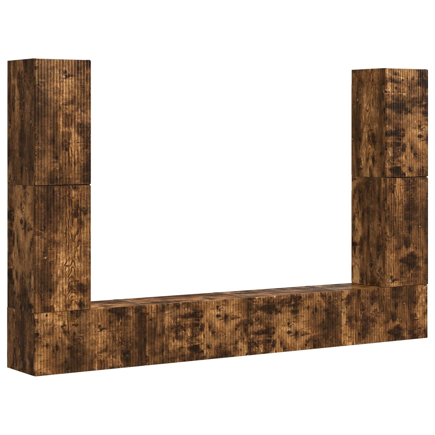 TV-Schrankset 8 pcs Geräucherte Eiche Holzwerkstoff