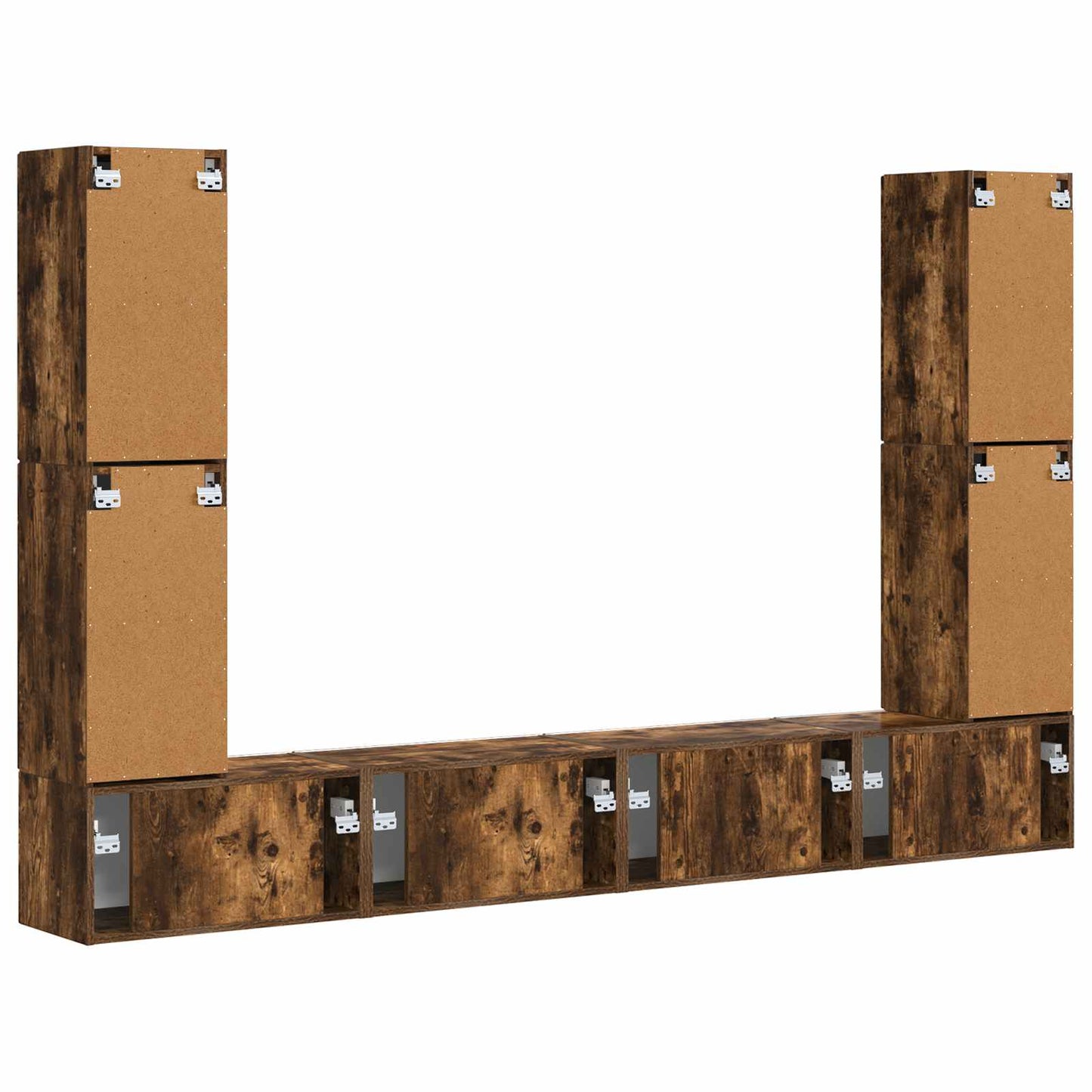 TV-Schrankset 8 pcs Geräucherte Eiche Holzwerkstoff