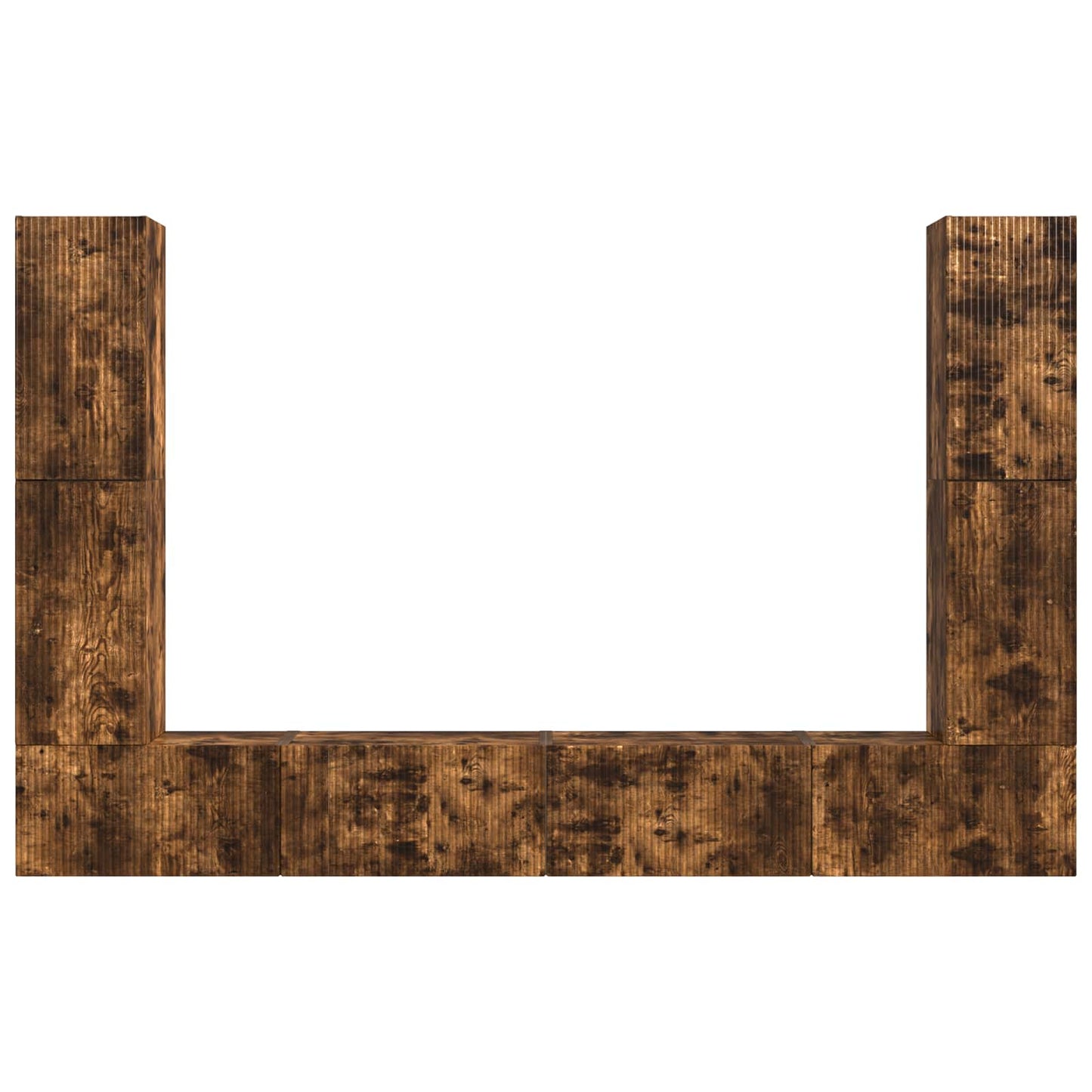 TV-Schrankset 8 pcs Geräucherte Eiche Holzwerkstoff