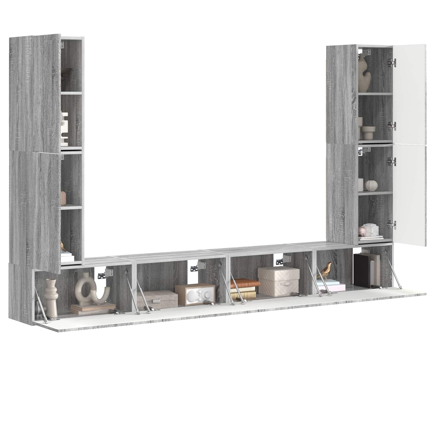 TV-Schrankset 8 pcs Graues Sonoma Holzwerkstoff