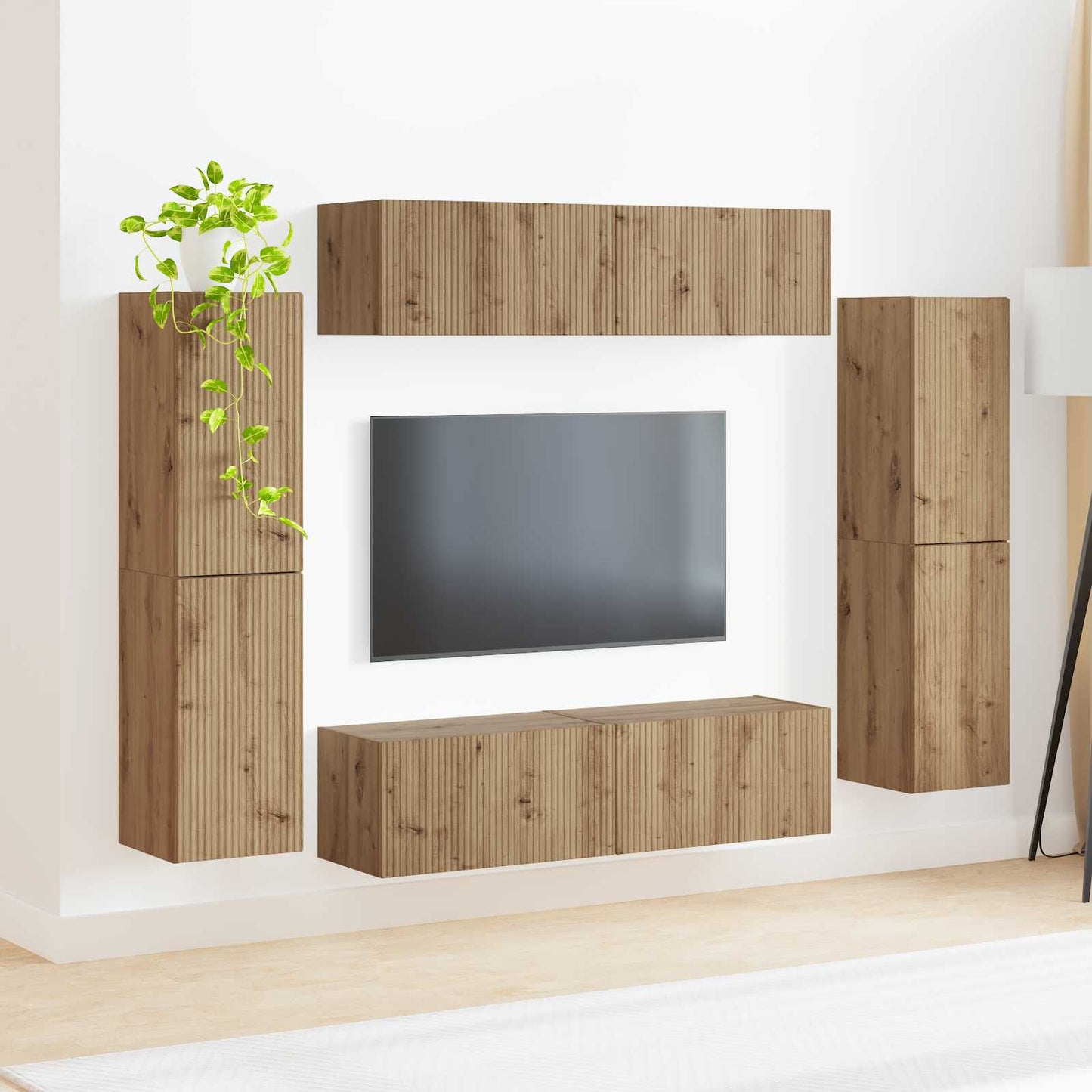 TV-Schrankset 8 pcs Artisan-Eiche Holzwerkstoff