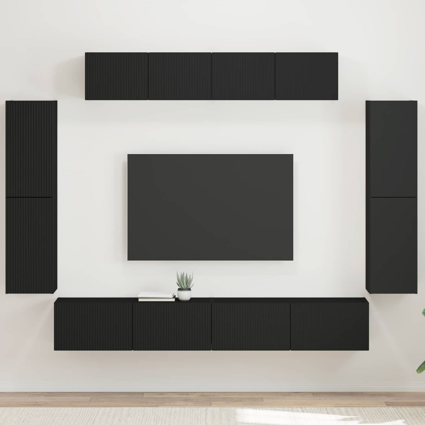 TV-Schränk 8 pcs Schwarz