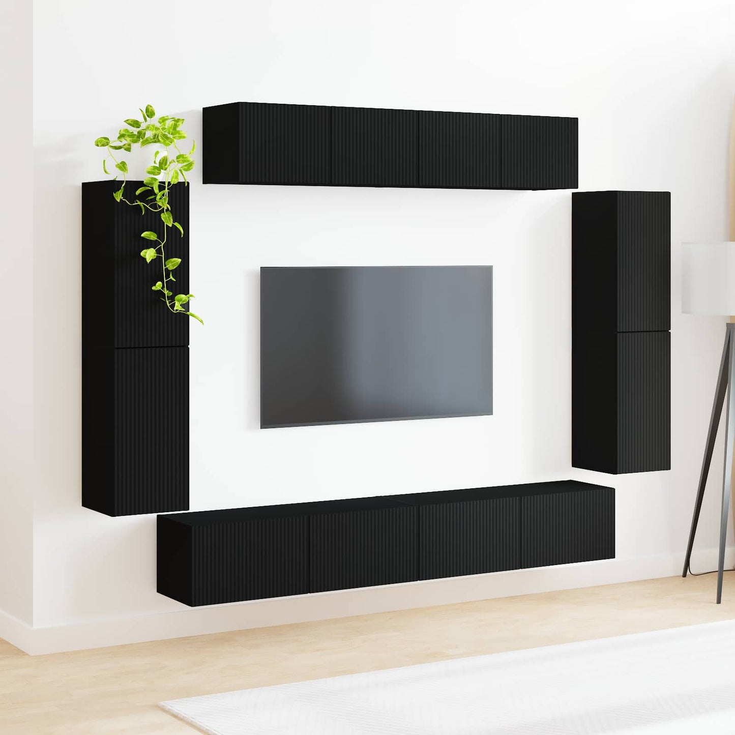 TV-Schränk 8 pcs Schwarz