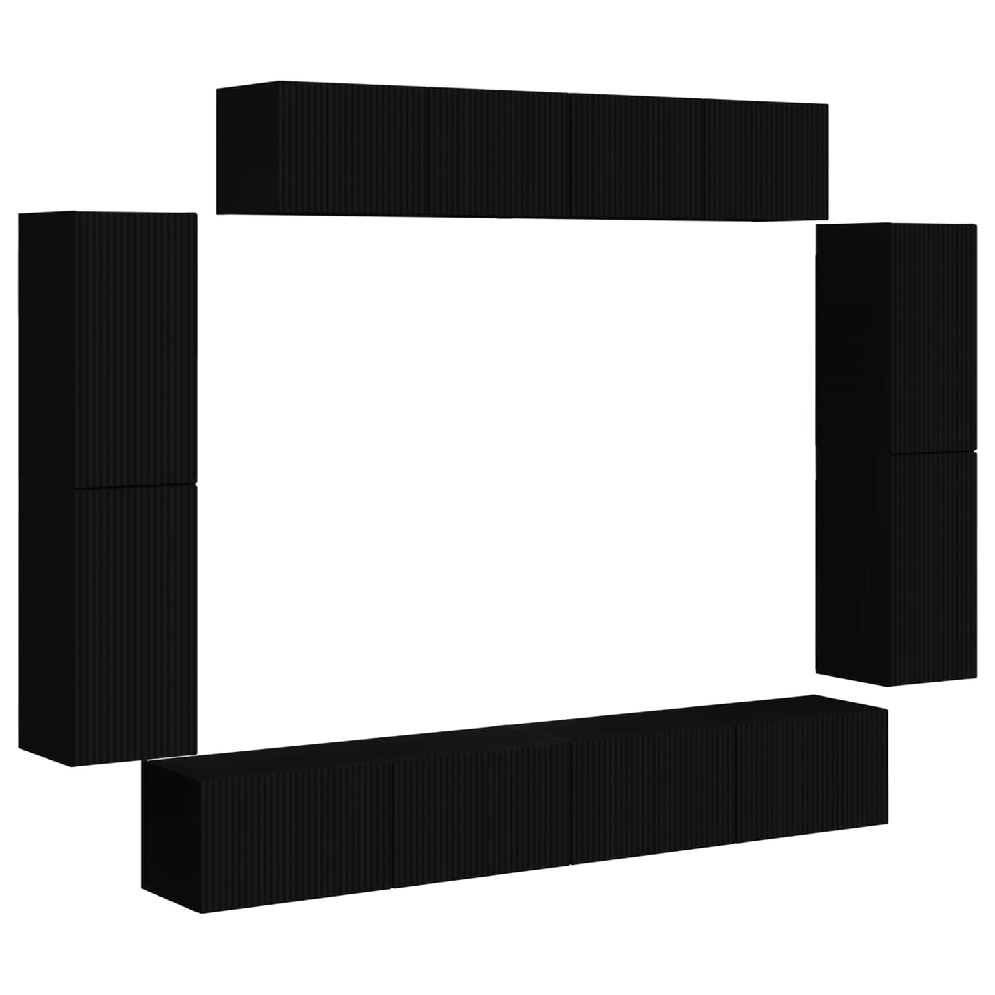TV-Schränk 8 pcs Schwarz