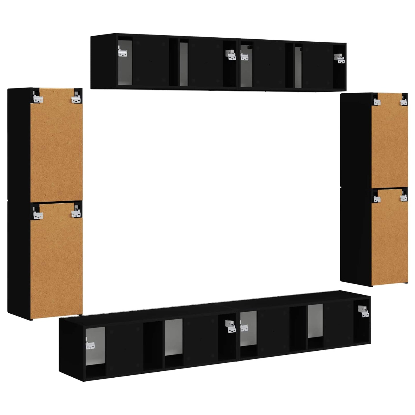 TV-Schränk 8 pcs Schwarz
