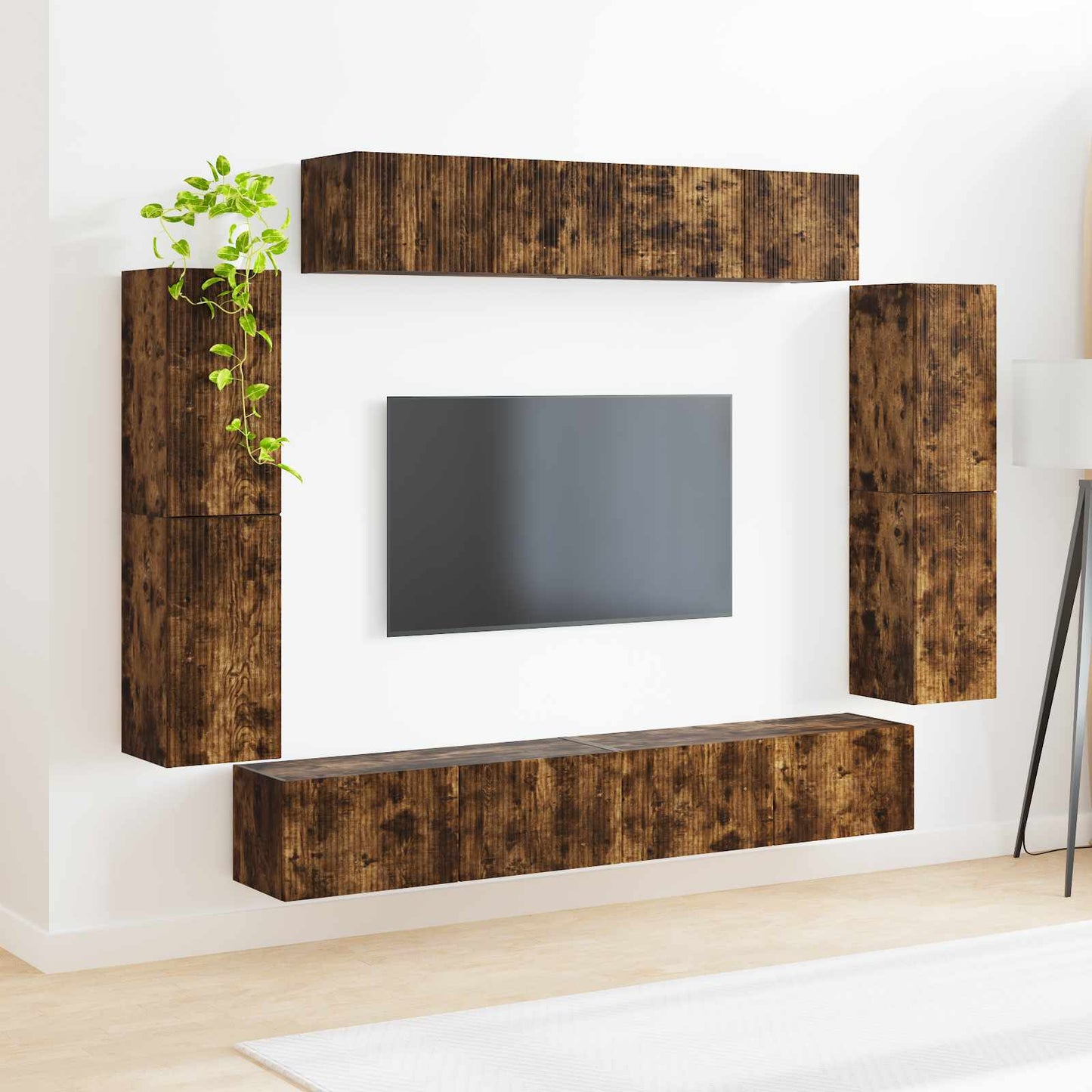 TV-Schränk 8 pcs Geräucherte Eiche