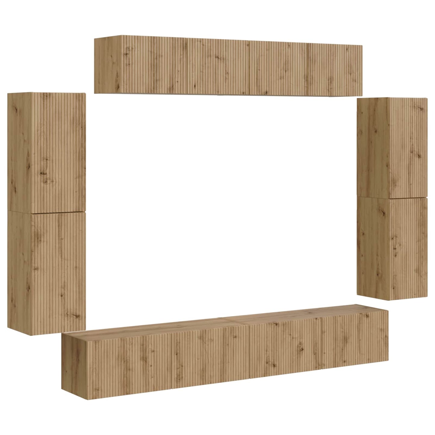 TV-Schränk 8 pcs Artisan-Eiche