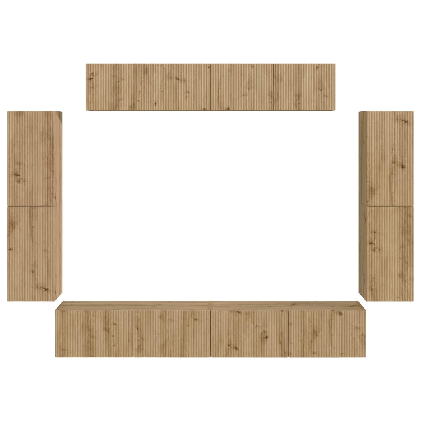 TV-Schränk 8 pcs Artisan-Eiche