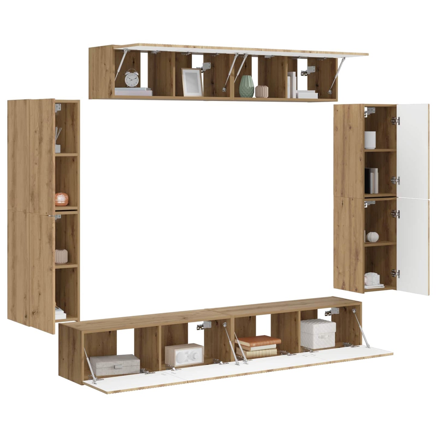 TV-Schränk 8 pcs Artisan-Eiche