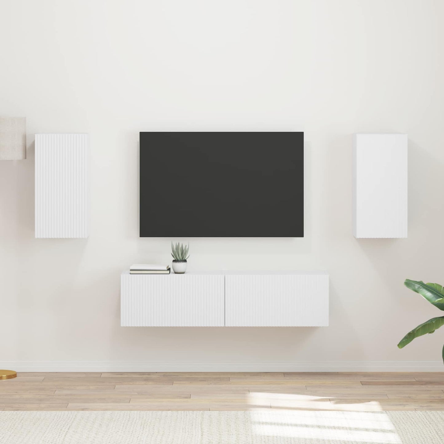 TV-Schrankset 4 pcs Weiß Holzwerkstoff