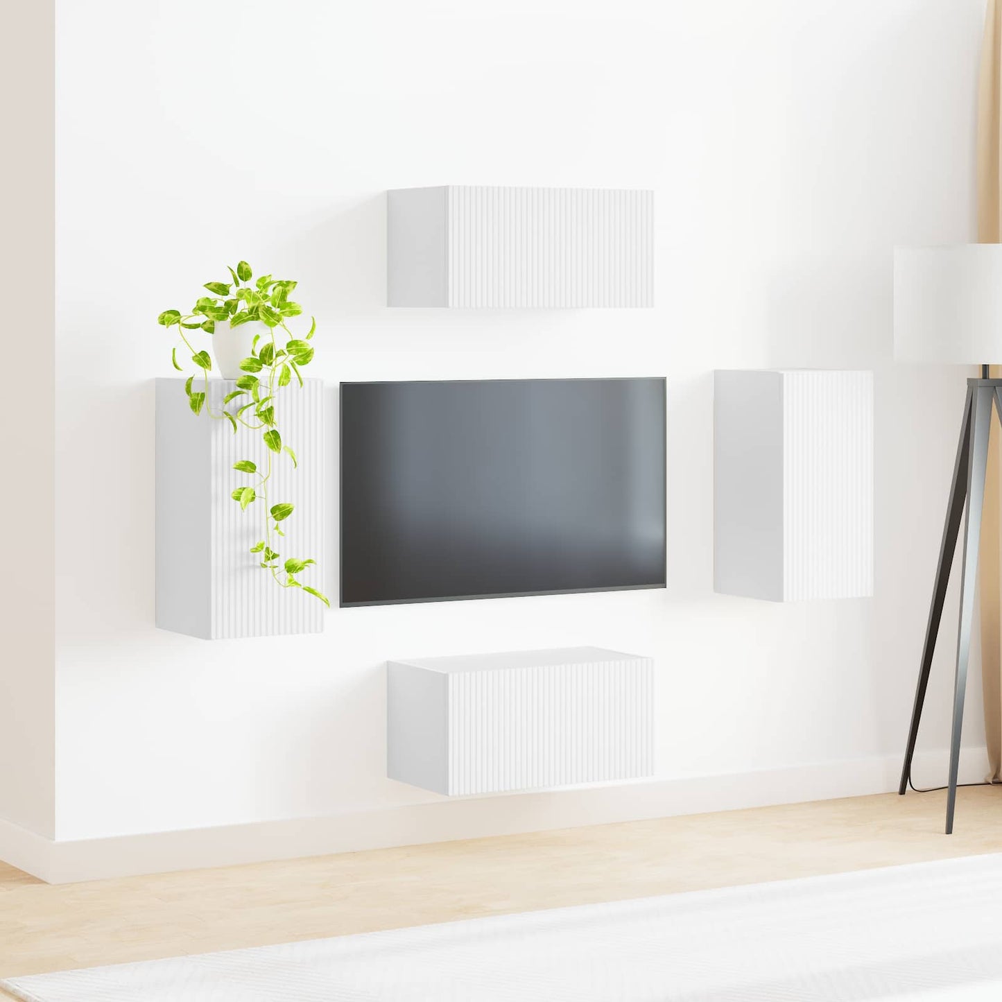 TV-Schrankset 4 pcs Weiß Holzwerkstoff