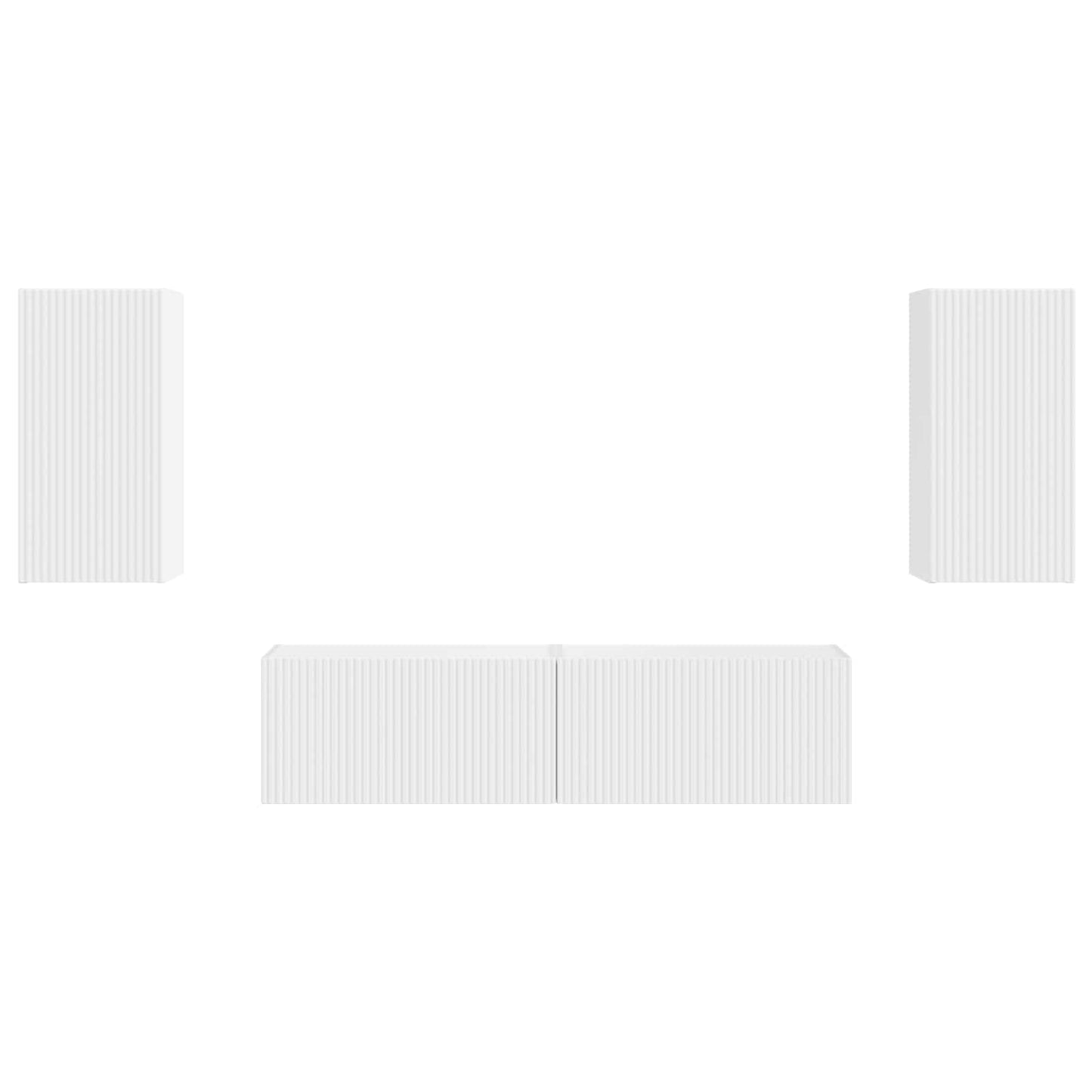 TV-Schrankset 4 pcs Weiß Holzwerkstoff
