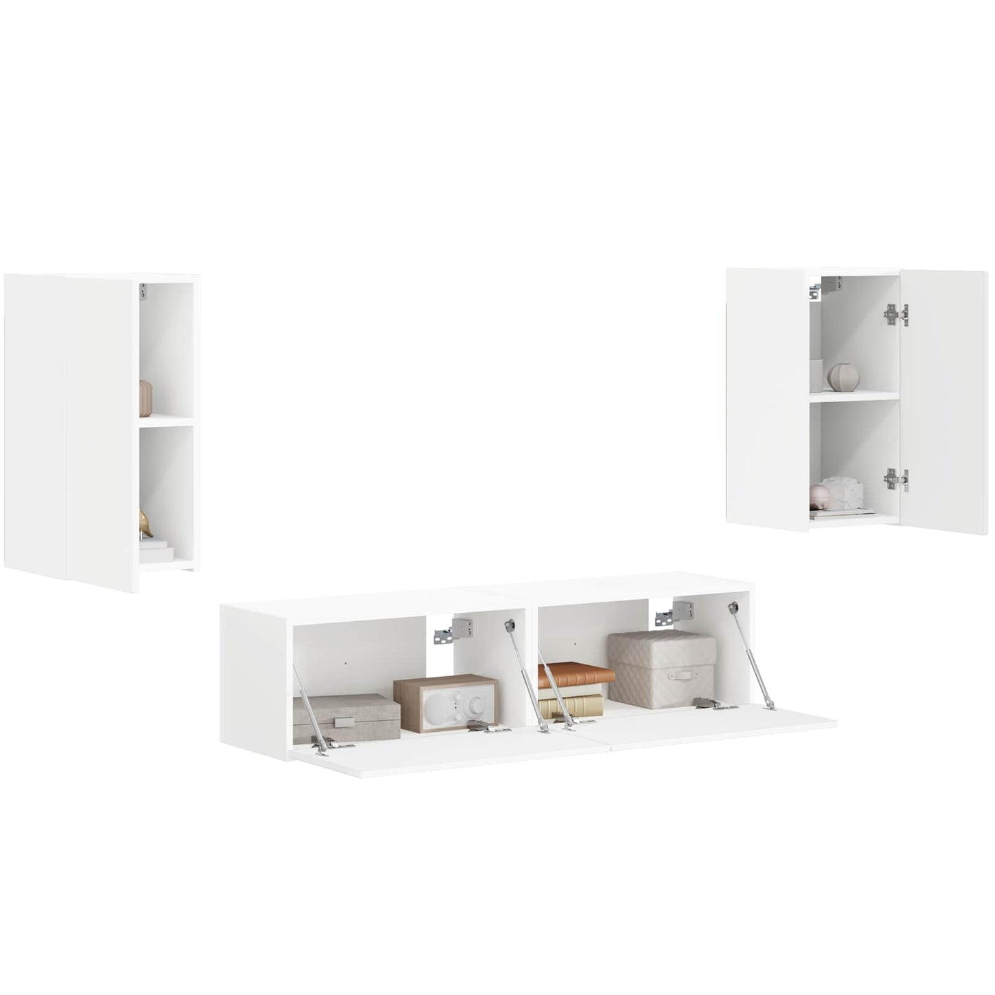 TV-Schrankset 4 pcs Weiß Holzwerkstoff