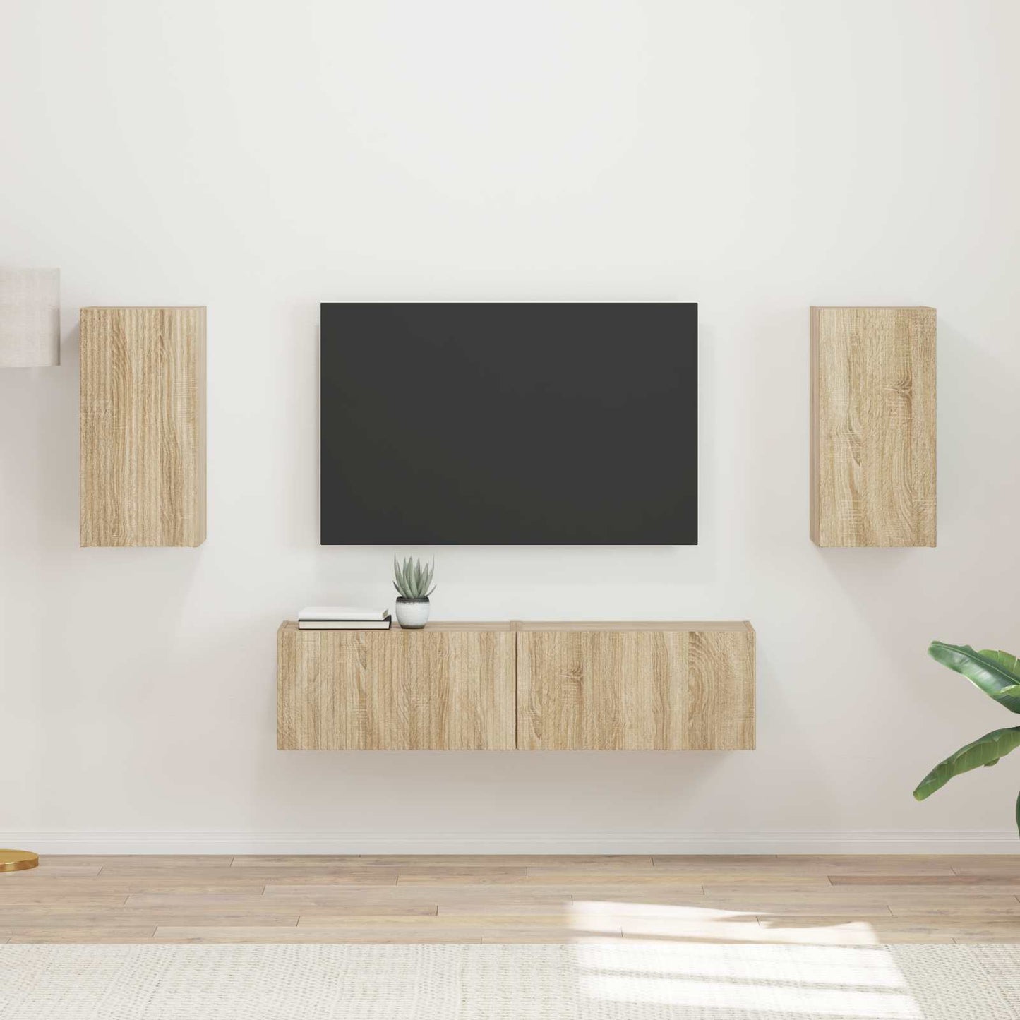 TV-Schrankset 4 pcs Sonoma-Eiche Holzwerkstoff