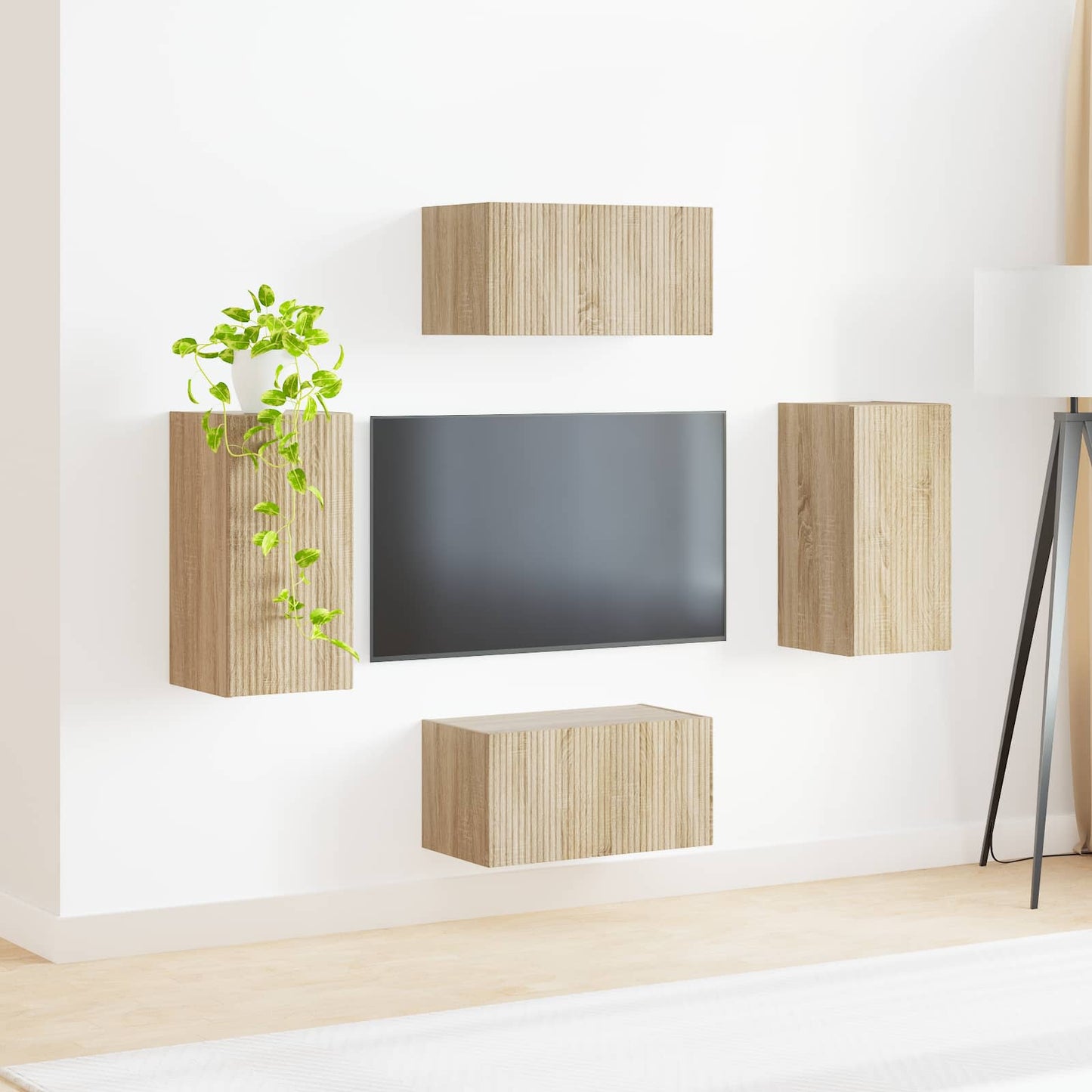 TV-Schrankset 4 pcs Sonoma-Eiche Holzwerkstoff